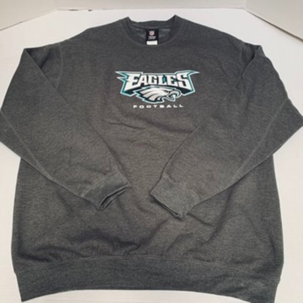 NFL Team Apparel Eagles Mens XL Gray and Green Sweatshirt